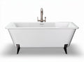 Baignoire en acrylique blanche avec robinetterie moderne 170 x 70 x 60cm